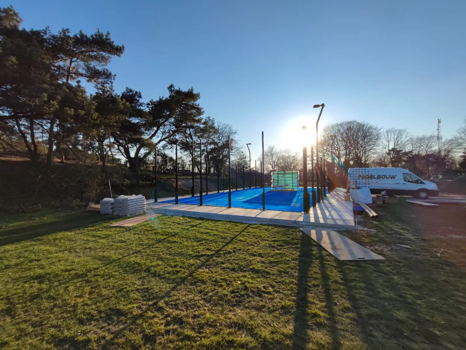 Padelbaan op vakantiepark Leukermeer
