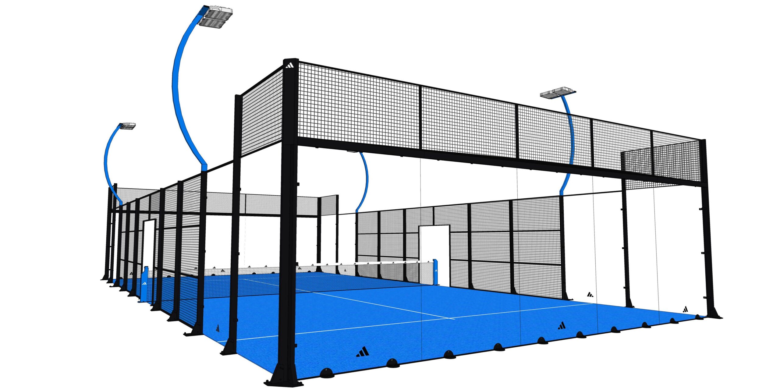 Indoor padel courts 16 adidas Panoramic 180º indoor