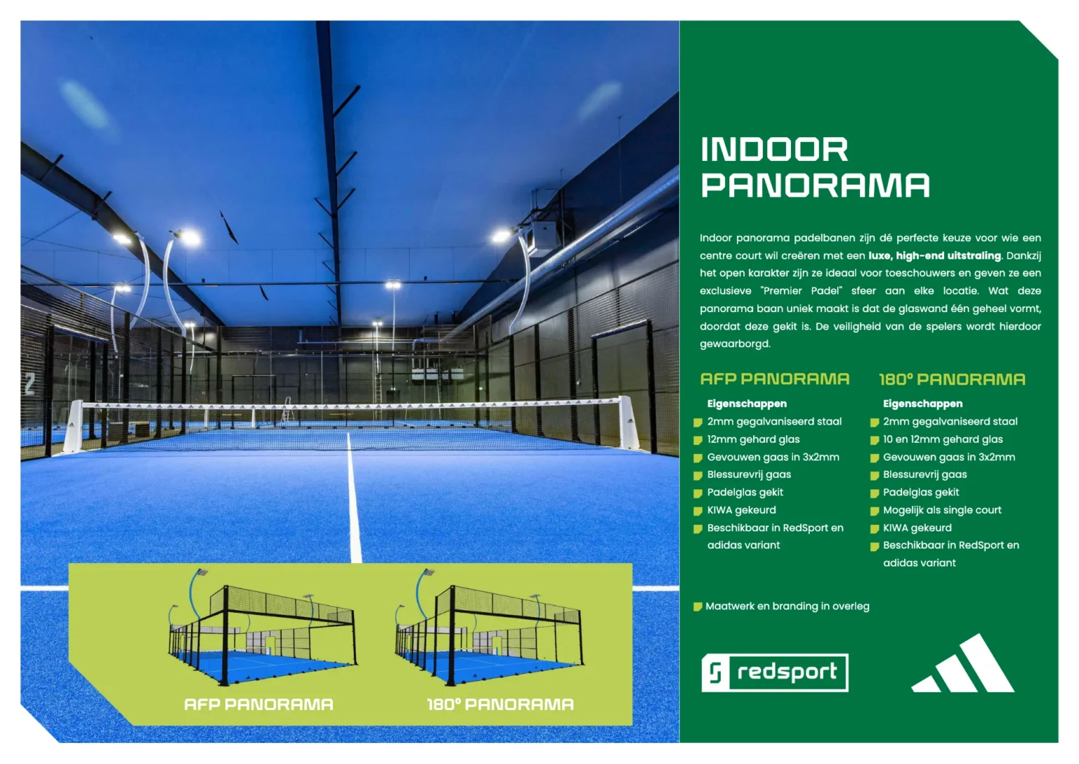 Brochure Allesvoorpadel, pagina 10: Indoor panorama