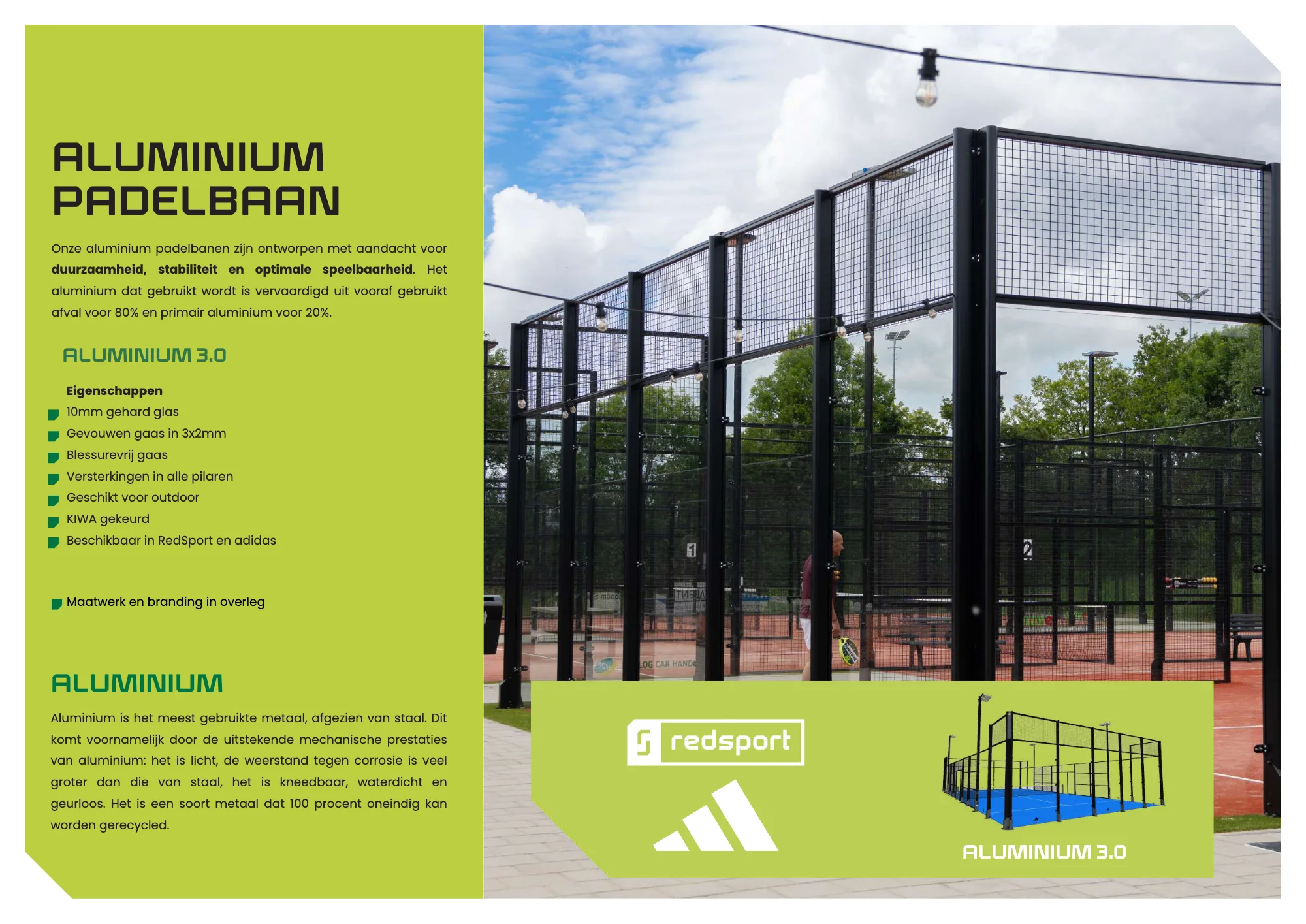 Aluminium padelbaan