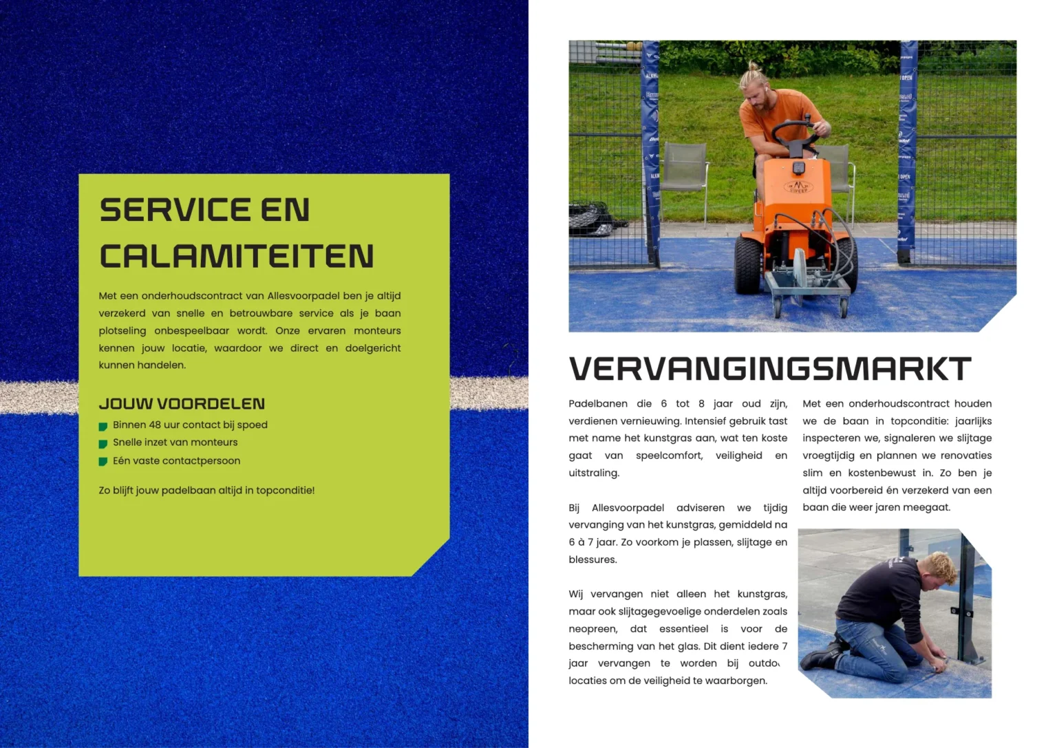 Brochure Allesvoorpadel, pagina 42: Service en calamiteiten